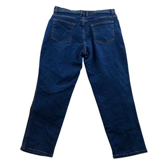 Bill Blass Womens Jeans Size 14P Stretch Straight Leg Blue Denim Casual Classic - Picture 2 of 15